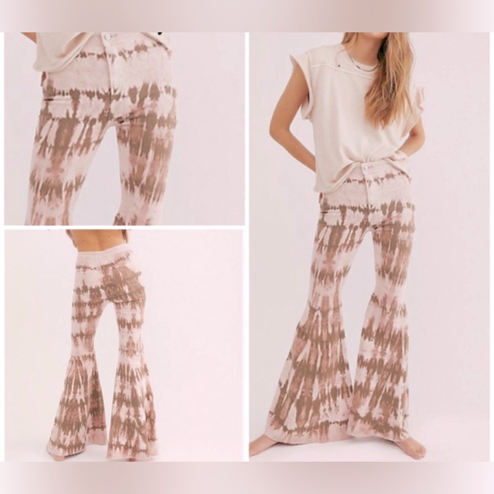 Free People Float on Flare Tie-Dye Bells